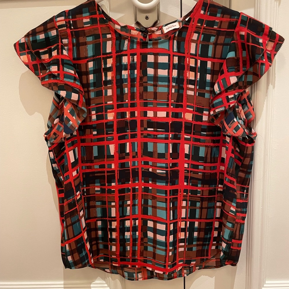 Sunday best multicolour short sleeve blouse.